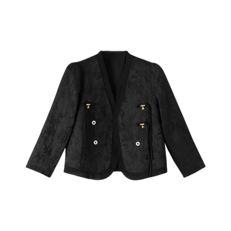 Late White Jackets Coats Women's Black-0