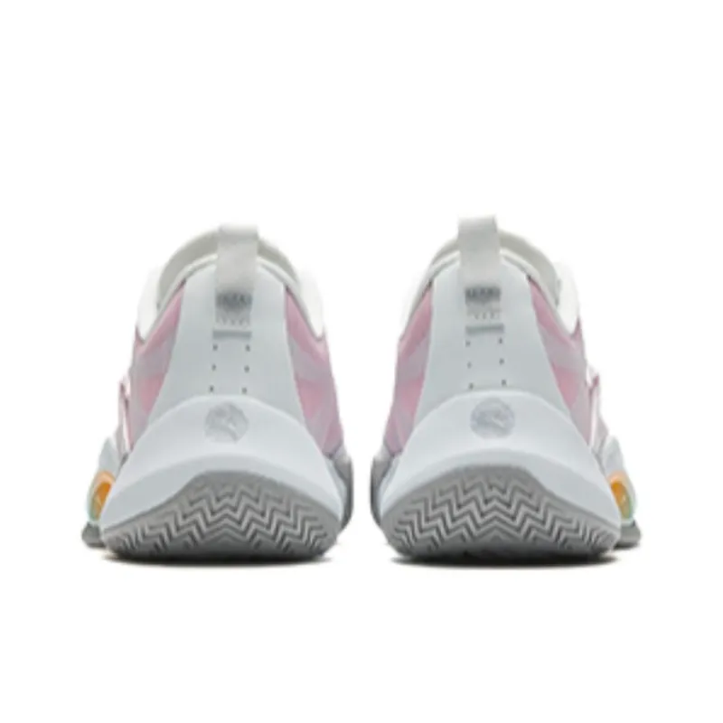 Anta Instantaneous 1 Cushioning Wear-Resistant Low-Top Basketball Shoes Men's White Pink-3