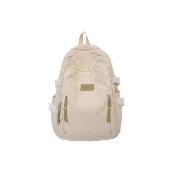BAODIDAISHU Corduroy/Nylon Backpack Laptop Bag Backpack Women's Ecru/Black/Khaki/Blue