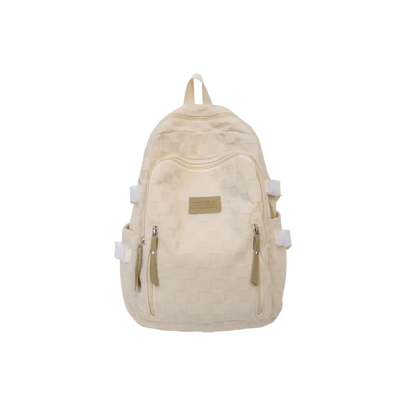 BAODIDAISHU Corduroy/Nylon Backpack Laptop Bag Backpack Women's Ecru/Black/Khaki/Blue-0