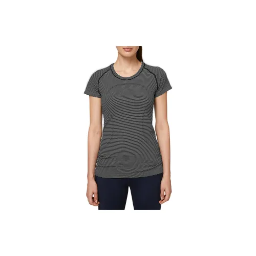 Lululemon Swiftly Tech T-Shirts Women's Black/White Stripes