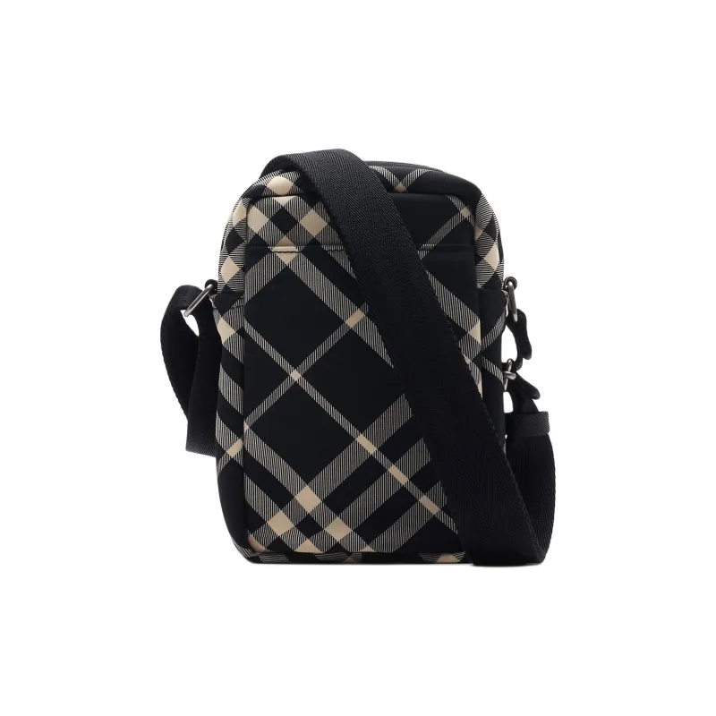 Burberry Polyester Cell Phone Pouch Men's Black & Calico-6
