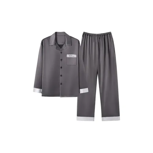 Follow The United States Pajama Set Men's Gray