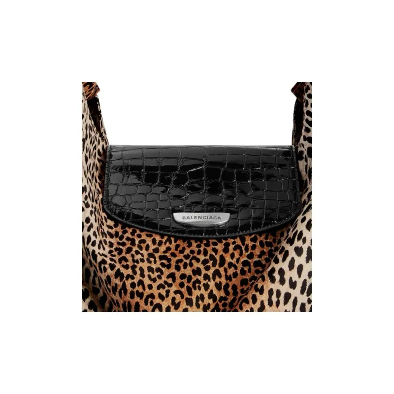 Balenciaga Genève Leopard Printed Large Hobo Bag-4