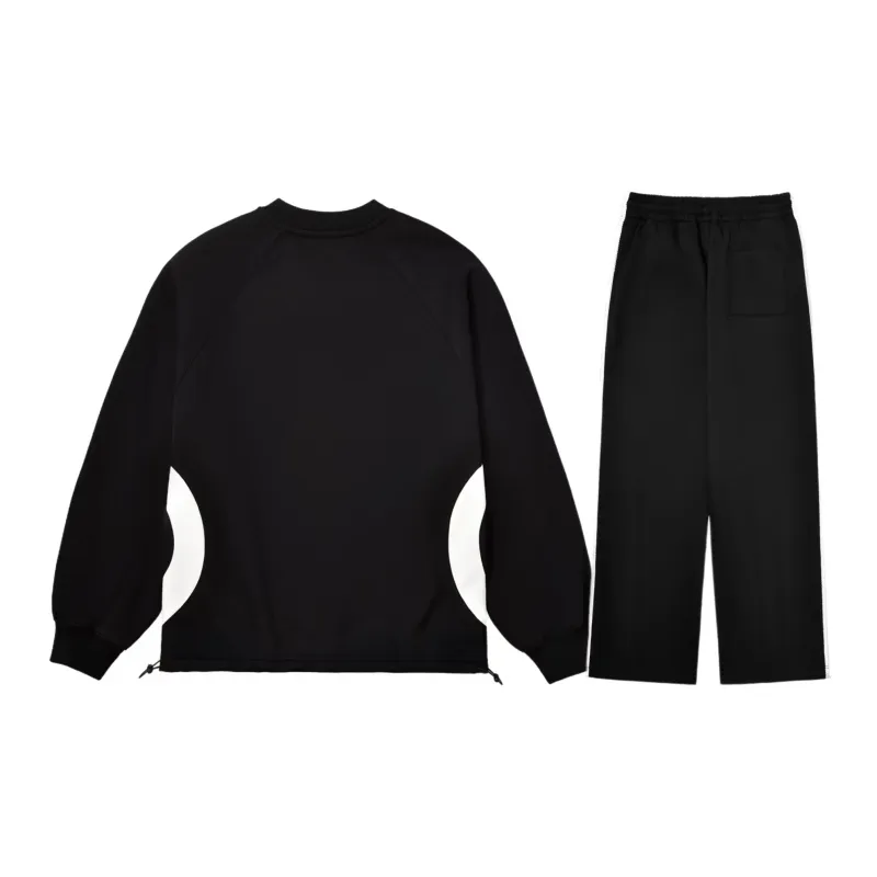 DESSUU Fleece Lined Hoodies & Sweatshirts Set Women's Black-1