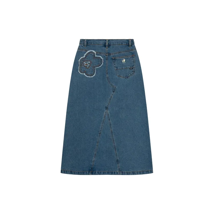 Aape Denim Long Skirts Women's Blue-1