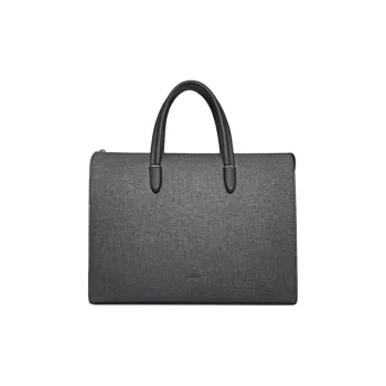 GOLDLION Cow Leather Handbag Large Size Men's Black