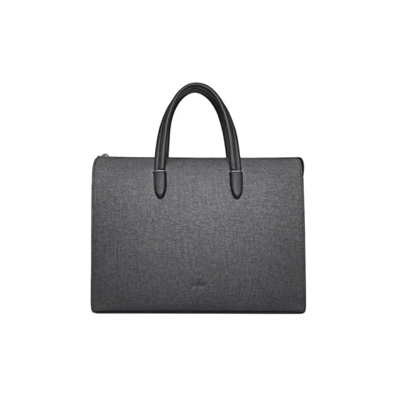 GOLDLION Cow Leather Handbag Large Size Men's Black-0