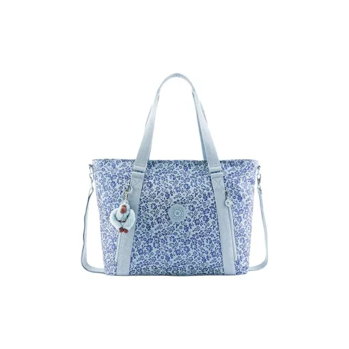 Kipling Shoulder Bags Light Blue Bottom Metal Print