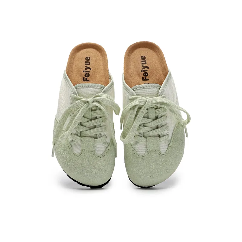 Feiyue Quiet Abrasion Resistant Slip Resistant Wrap toe Slippers Women's-2