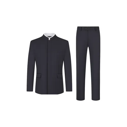 SEVEN Business Suits Men Navy Blue