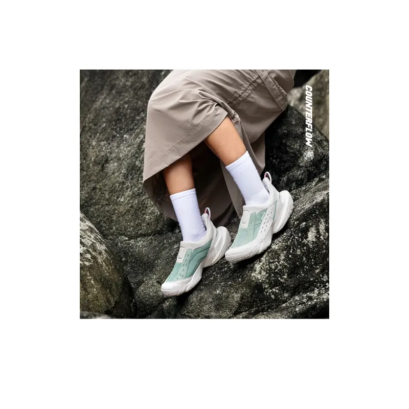 LiNing CF Tracing Collection, Xingshan 3 Lite Cushioning, Wear Resistant Low Top Casual Shoes Unisex Green Gray-8