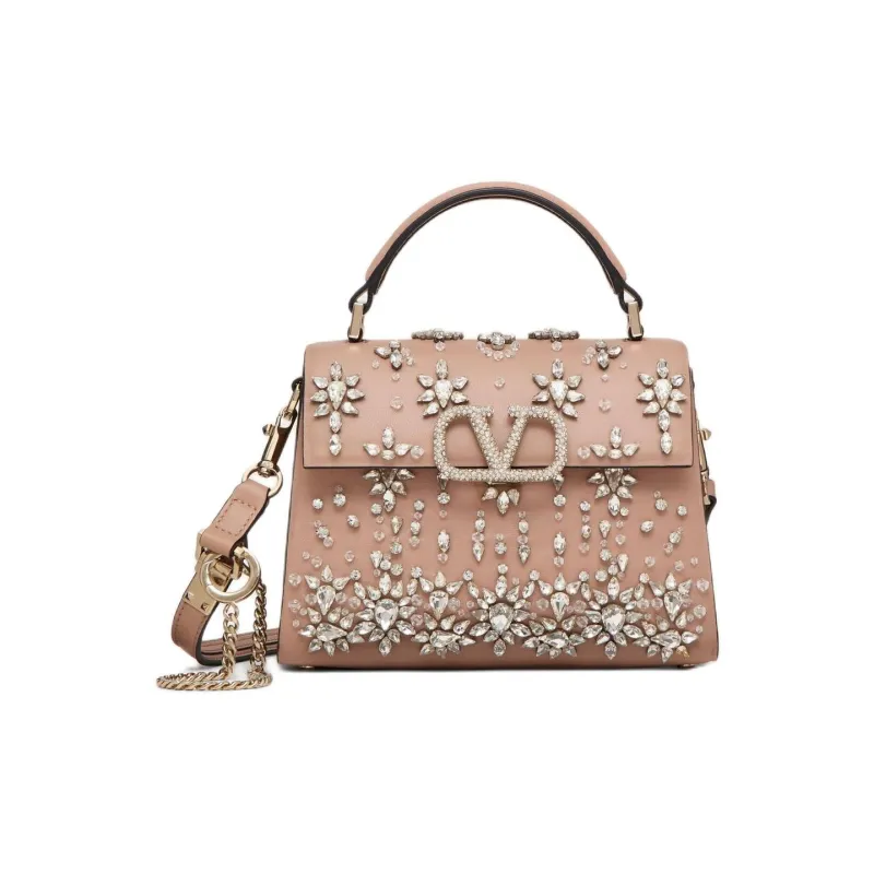 Valentino GARAVANI Embroidery Shoulder Bag, Crossbody Bag, Handbag Mini Women's Rose Cinnamon-0