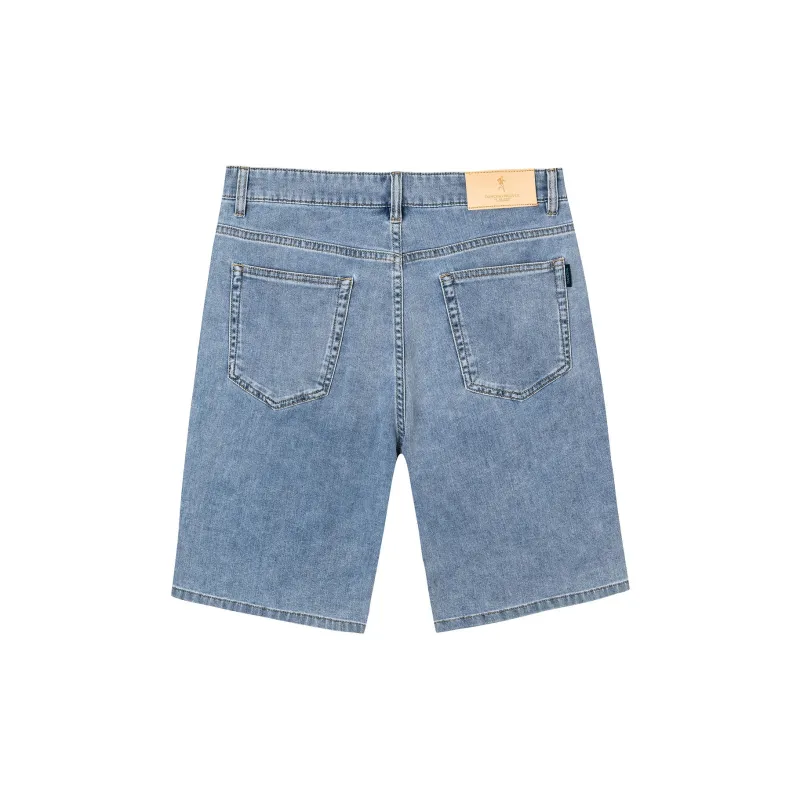 Dance With Wolves Denim Shorts Men's Light Blue-1