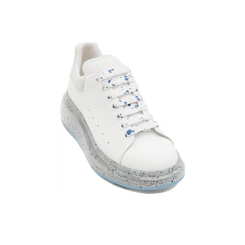 Alexander McQueen Oversized White Splatter Blue-2