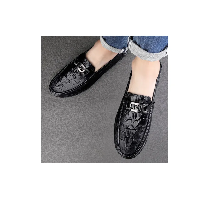 CKVUSAMG Gommino Loafers Unisex Black/Burgundy/Scarlet-5