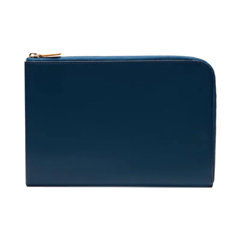 ETTINGER Leather Wallet Large Size Unisex Gasoline Blue-0