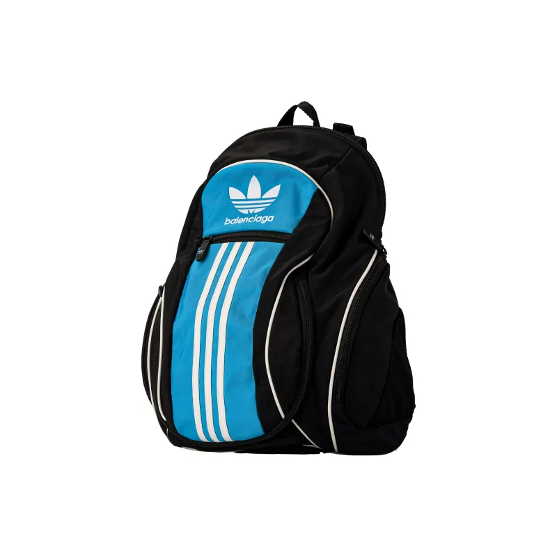 Balenciaga Adidas Collaboration Nylon Backpack Men's Black & Blue-2