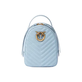 PINKO Love Bag Leather Backpack Mini Women's Blue