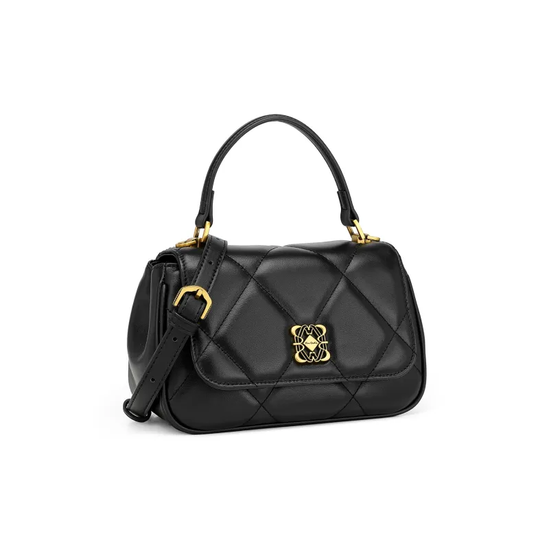 PIERRE CARDIN Top Grain Cow Leather Handbag Crossbody Bag Regular Women's Black/Yellow Brown/Beige-2