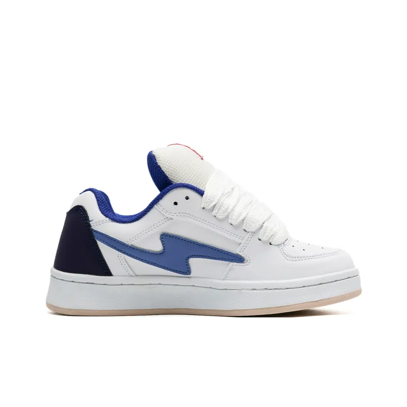 ALI THE FOX Balanced, Lightweight, And Breathable Low Top Skateboard Shoes Unisex White Blue Red-2