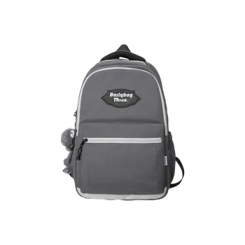 BAODIDAISHU Nylon Backpack Unisex Black/Gray/Coffee & Light Blue/Coffee & Khaki