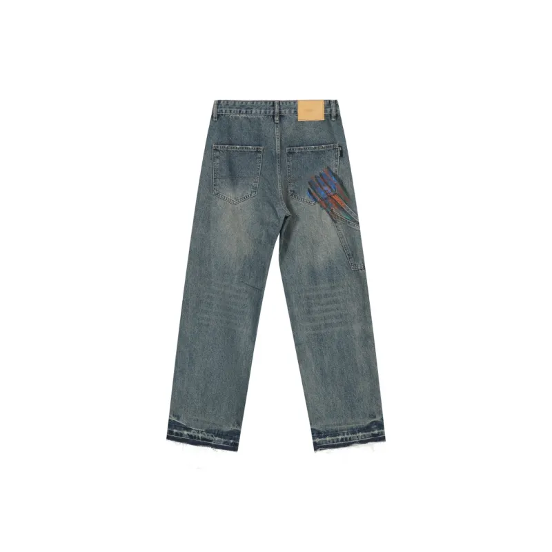Voguo Relay Loose Fit Straight Fit Jeans Unisex-1
