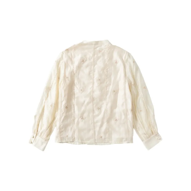HONGNIAN Shirts Women's Apricot-1