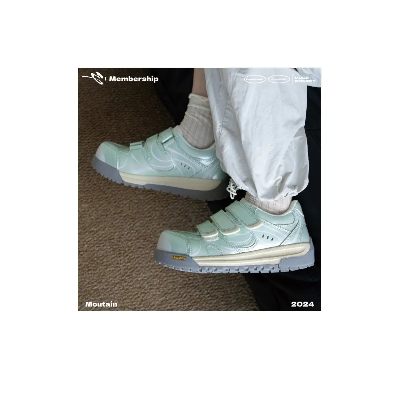 Mule Donkey Non-slip Support Low-Top Skateboard Shoes Unisex Mint Green Box Included-8