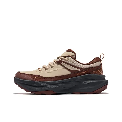 Erke Chunky Sneakers Men Low-Top Light Smoke Coffee/Mocha Brown