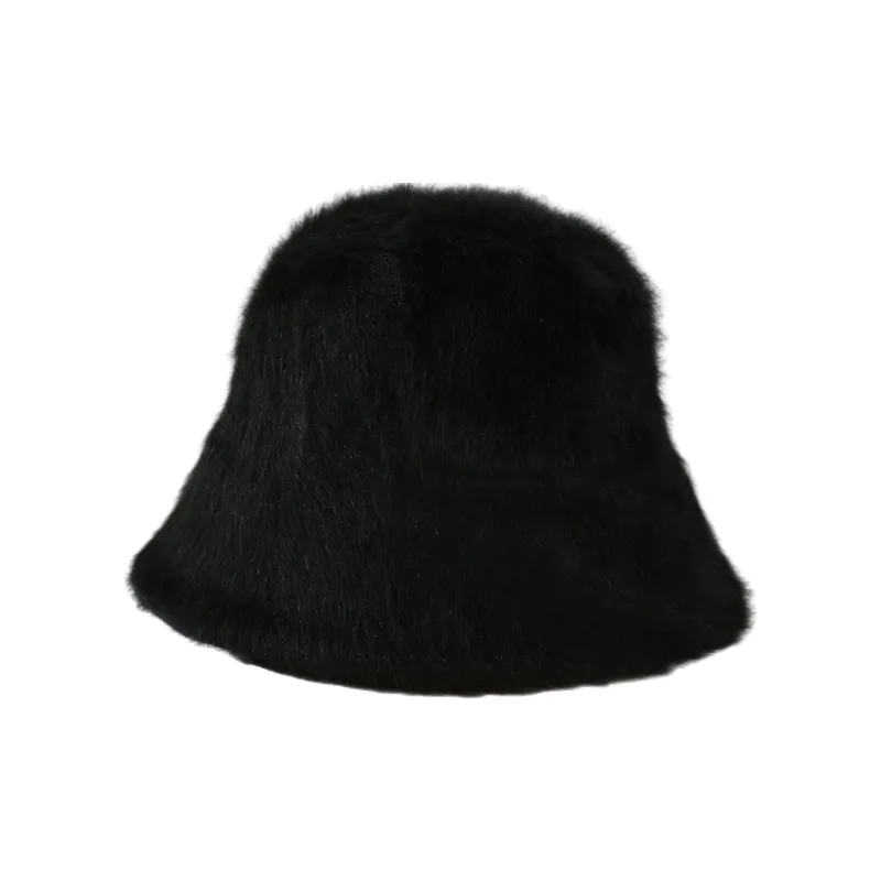 Cranta Komeia Rabbit Fur Bucket Hats Women's-0