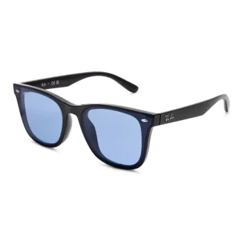 RayBan Plate Frame Rectangular Sunglasses Unisex Black