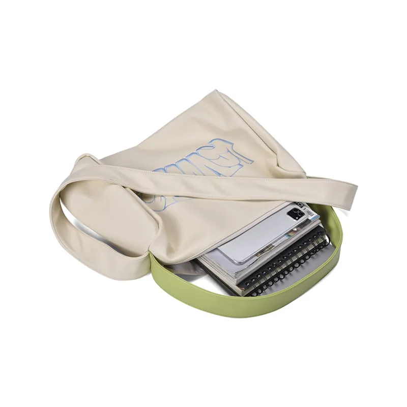 LOVVVVE PU Toast Bag, One Shoulder Handbag Regular Unisex Ecru-2