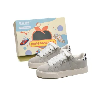 Anime Story Slip Resistant Cushioning, Lightweight, And Breathable Low Top Skateboard Shoes Unisex White Gray