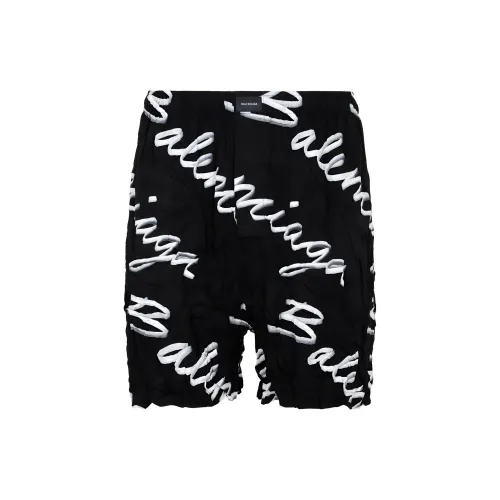 Balenciaga Scribble Logo Bermuda Shorts 