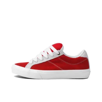 GOLUCK Cushioning, Wear Resistant Low Top Skateboard Shoes Unisex Red White