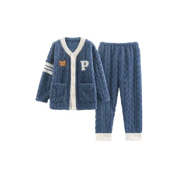 The Story Of The Flower Season Pajama Set Men's Royal Blue