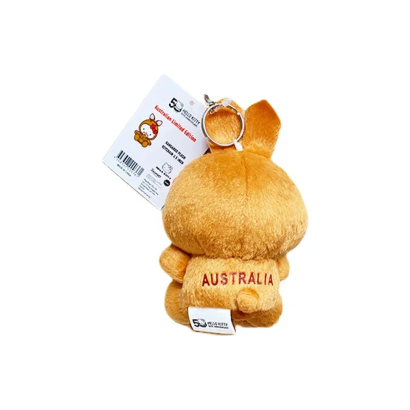 Sanrio Australia HELLO KITTY 50th Anniversary Kangaroo Dolls Plush Pendant 9cm High-1