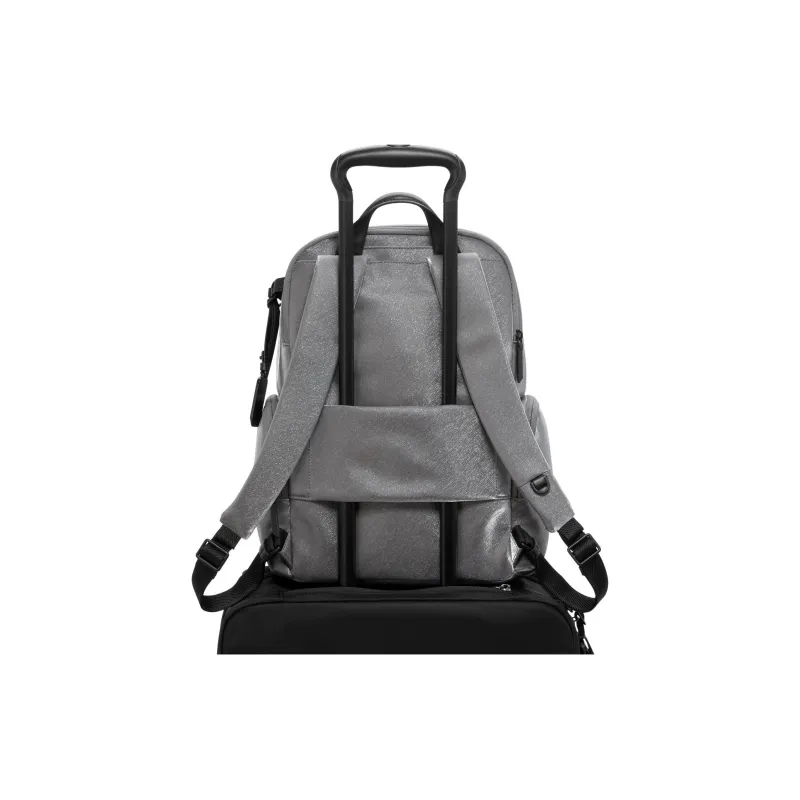 TUMI Fabric Backpack Women's Silver Gray-4
