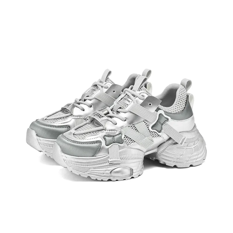 HLA Breathable Chunky Sneakers Casual Platform Height Increasing Athletic Shoes Women's-1