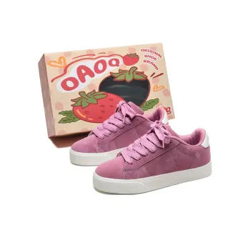 OAOQ Wear-resistant And Lightweight Low-Top Skateboard Shoes Unisex Dusty Pink