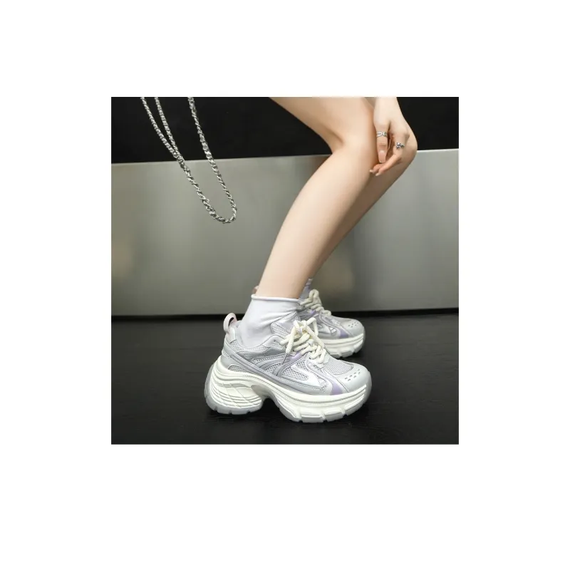 ZHR Shock Absorbers Slip Resistant Breathable Low Top Chunky Sneakers Women's-5