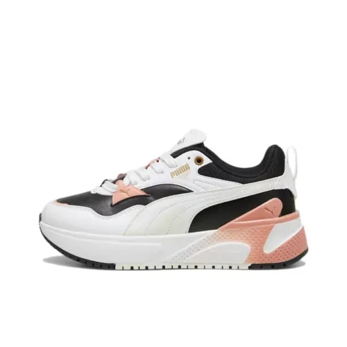 PUMA R78 Anti Slip Wear Resistant Low Top Casual Shoes Women's Black White Pink