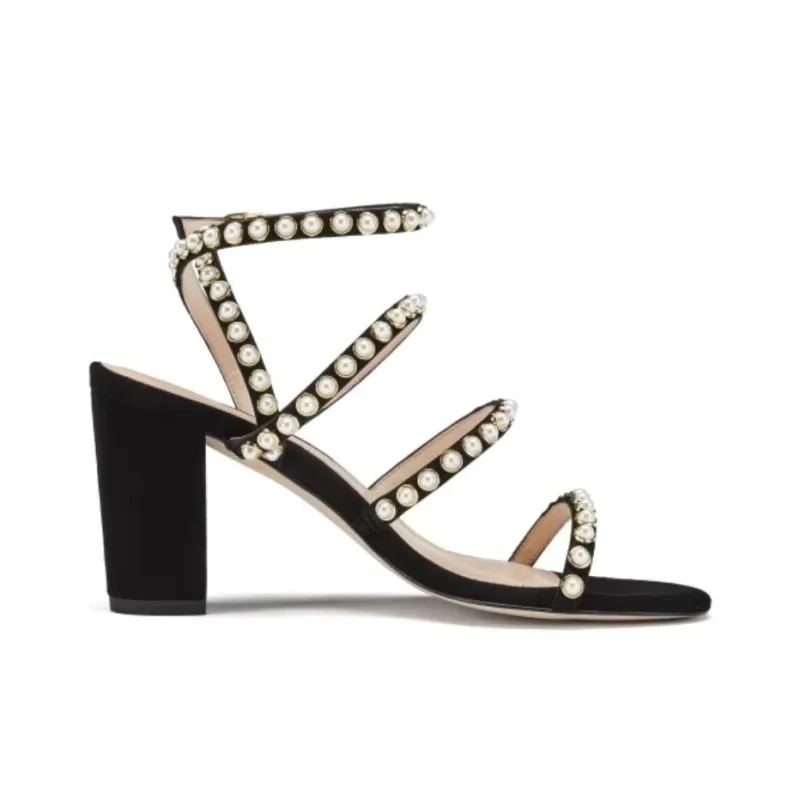 Stuart Weitzman/SW Perrine Strap Sandals 7.5cm Women's Black-1