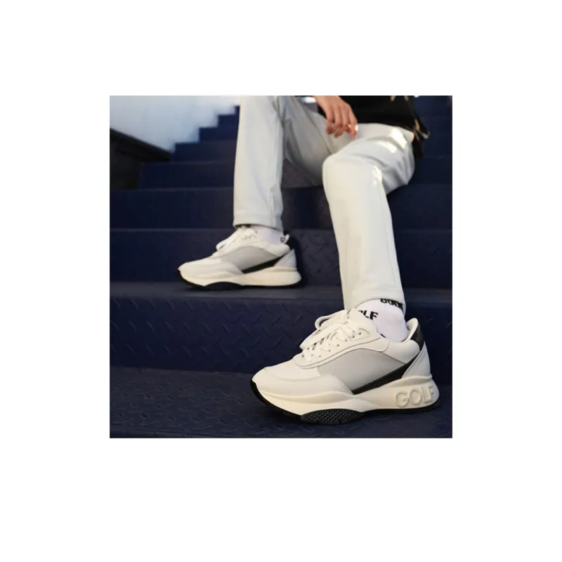 GOLF Cushioned Slip Resistant Breathable Low Top Casual Shoes Men's White Gray-10