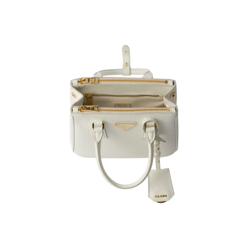 PRADA Galleria Killer Bag Patent Leather Shoulder Bag, Crossbody Bag, Handbag Mini Women's White-3