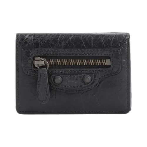 Balenciaga Lambskin Wallet Mini Women's Black