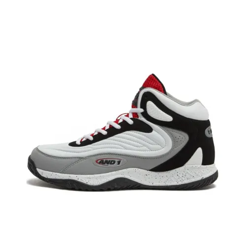 AND1 Basketball Shoes Men Mid-Top White/Black