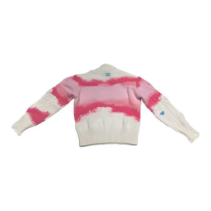 CHANEL FW22 Cashmere Sweater Women's White Pink-1