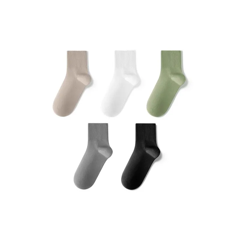 LUCKMEEY Mid Calf Socks Men's 5 Pack-20